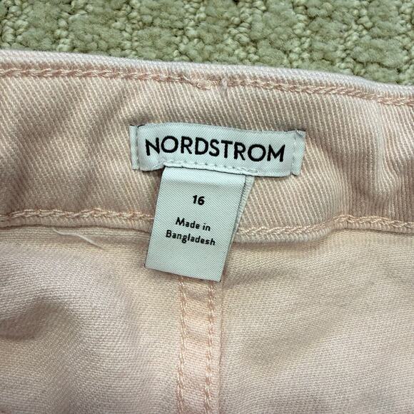 Nordstrom Light Pink Wide Leg Stovetop Denim Jeans Girls 16 - Picture 5 of 5